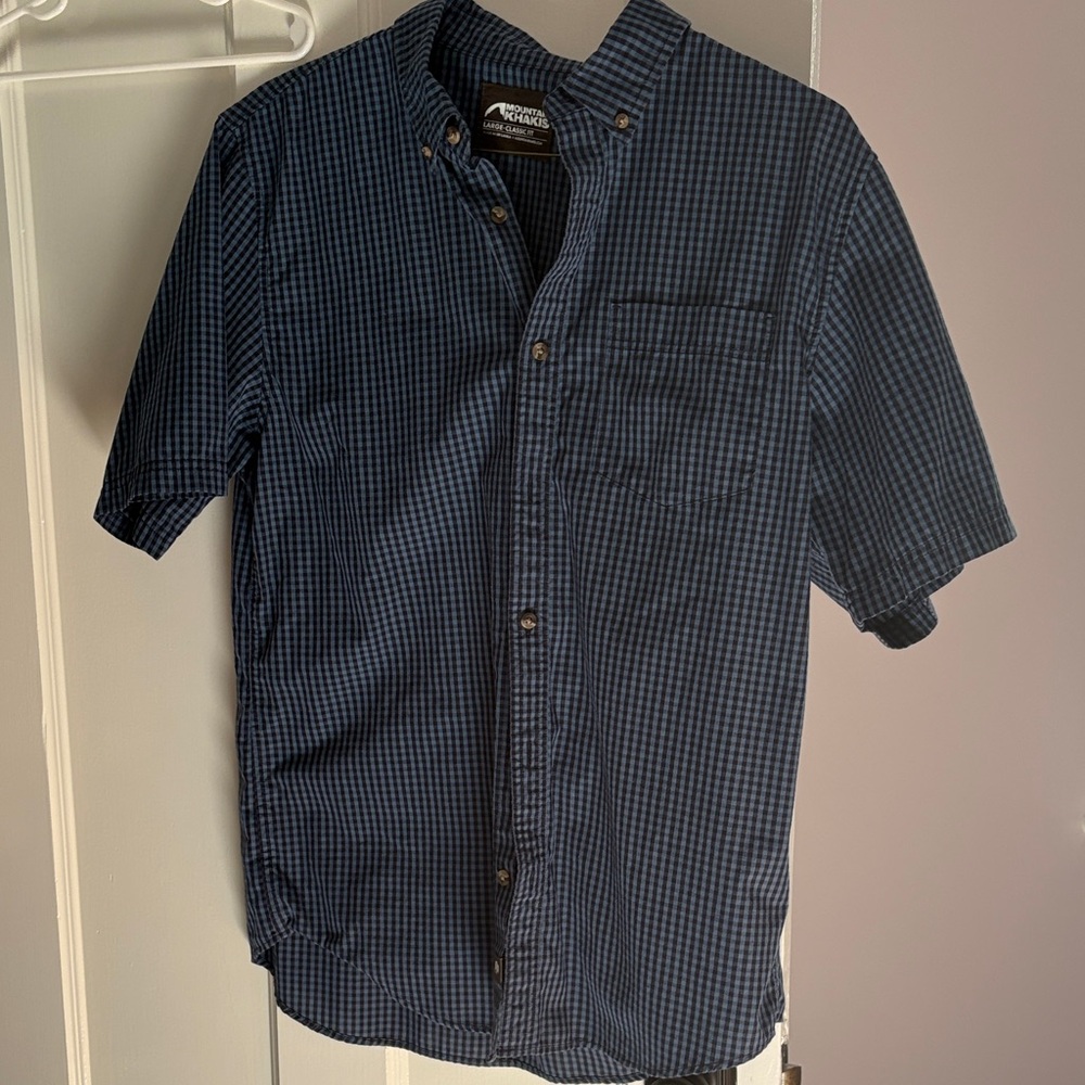 Mountain Khakis Blue Checkered Casual Shirt